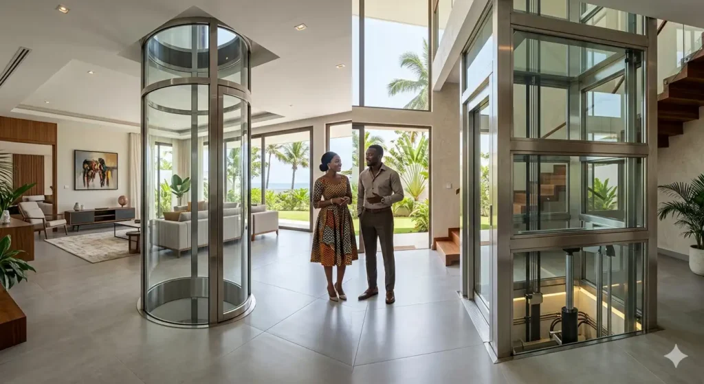 Installation d’un ascenseur résidentiel dans une villa moderne à Cotonou